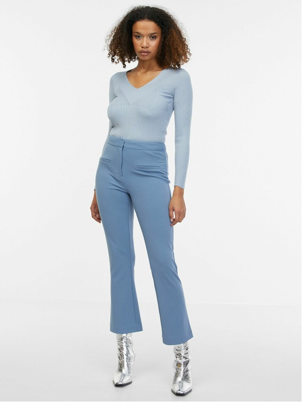 Orsay Modré dámské kalhoty ORSAY