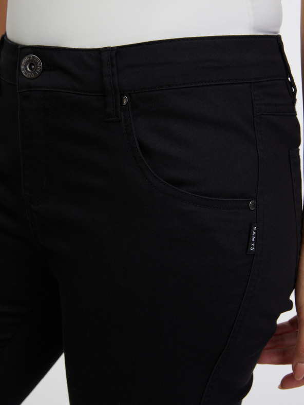 Sam 73 Černé dámské tříčtvrteční slim fit džíny SAM 73 Amara