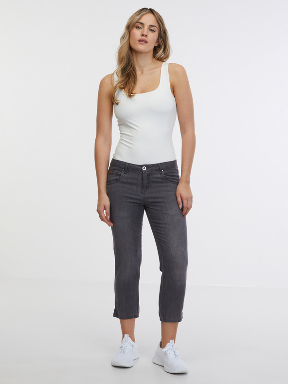 Sam 73 Šedé dámské tříčtvrteční straight fit džíny SAM 73 Antonella