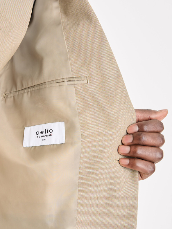 Celio Béžové pánské sako Celio Funew2