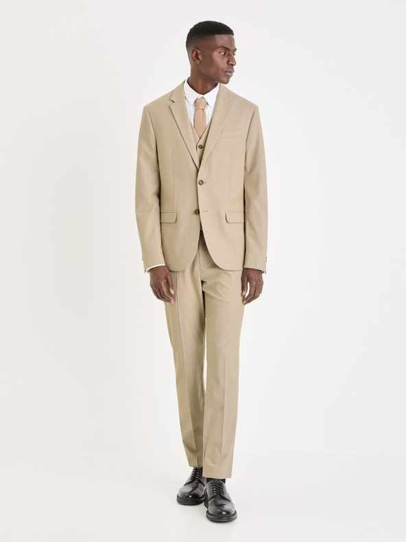 Celio Béžové pánské sako Celio Funew2