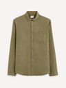 Celio Khaki pánská košile Celio Gacocel