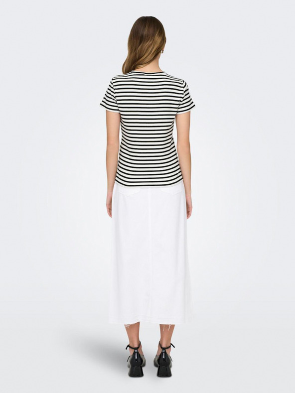 Jacqueline de Yong Černo-bílé dámské pruhované tričko JDY Solar