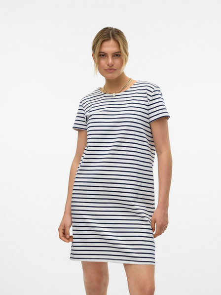 Vero Moda Modro-bílé dámské pruhované šaty Vero Moda Abby