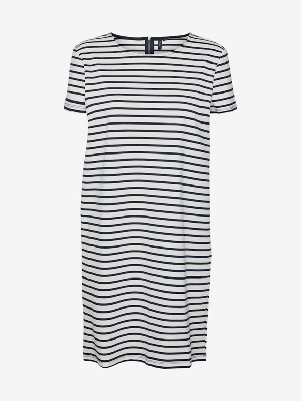 Vero Moda Modro-bílé dámské pruhované šaty Vero Moda Abby