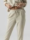 Vero Moda Béžové dámské kalhoty s příměsí lnu Vero Moda Jesmilo