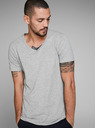 Jack & Jones Světle šedé žíhané basic tričko Jack & Jones Basic