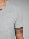 Jack & Jones Světle šedé žíhané basic tričko Jack & Jones Basic