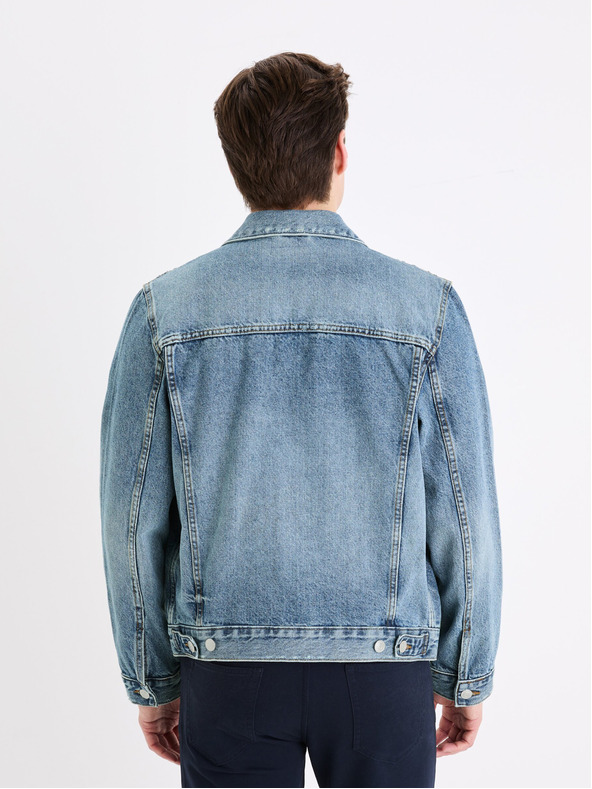 Celio Modrá pánská džínová bunda Celio Gudens