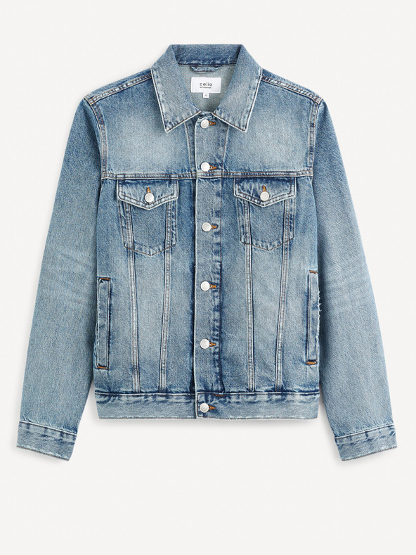 Celio Modrá pánská džínová bunda Celio Gudens