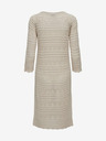 Jacqueline de Yong Béžové dámské pletené midišaty JDY Sun