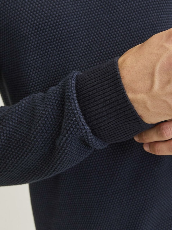 Jack & Jones Tmavě modrý pánský svetr Jack & Jones Globe