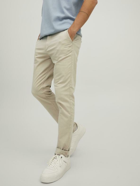 Jack & Jones Béžové pánské chino kalhoty Jack & Jones Marco