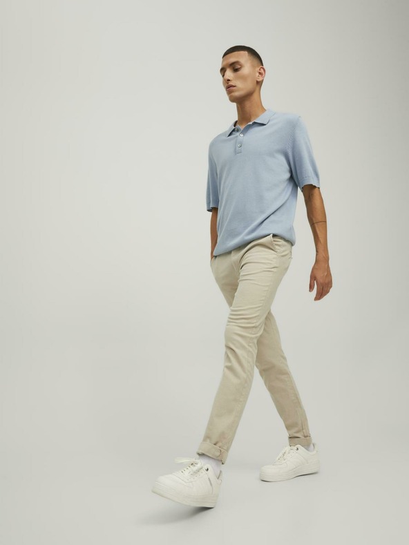 Jack & Jones Béžové pánské chino kalhoty Jack & Jones Marco