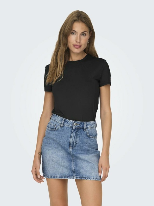 ONLY Černé dámské basic tričko ONLY Lea