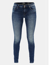 ONLY Modré skinny fit džíny s potrhaným efektem ONLY