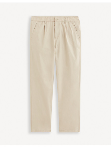 Celio Béžové pánské chino kalhoty Celio Jopaper