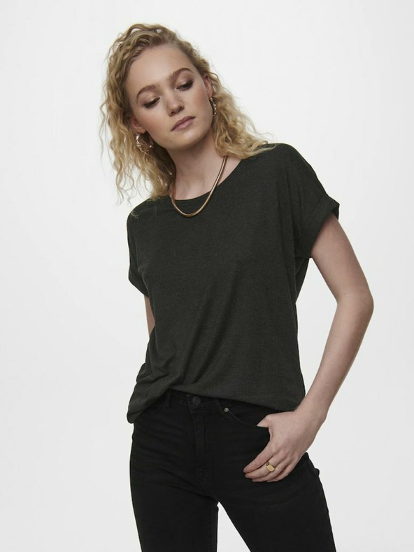 ONLY Tmavě šedé dámské tričko ONLY