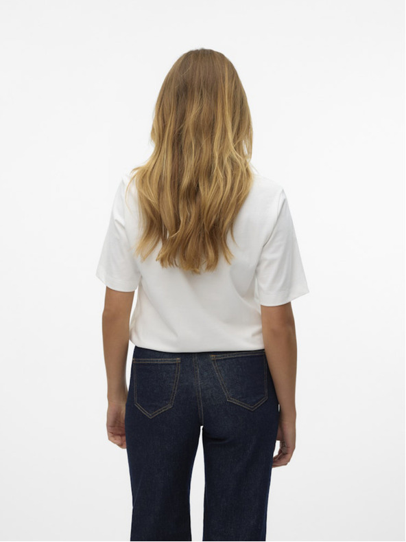 Vero Moda Bílé dámské tričko Vero Moda Demi