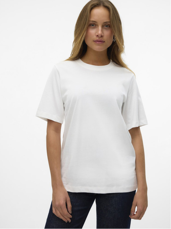 Vero Moda Bílé dámské tričko Vero Moda Demi