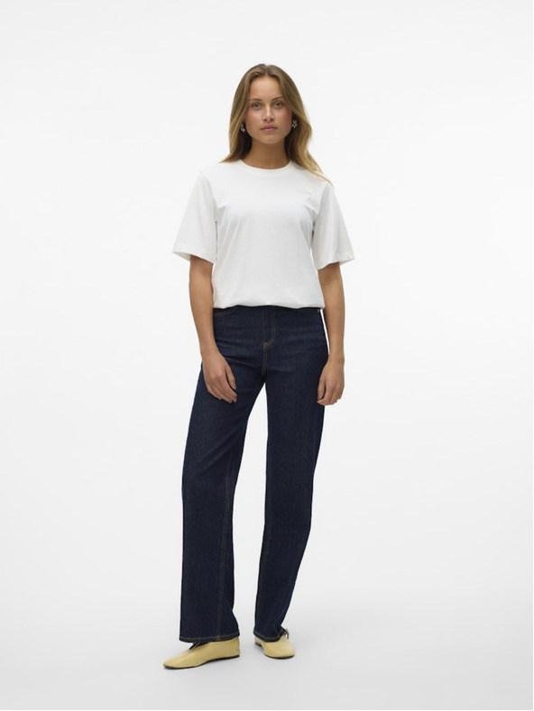 Vero Moda Bílé dámské tričko Vero Moda Demi