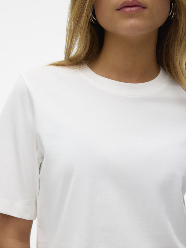 Vero Moda Bílé dámské tričko Vero Moda Demi
