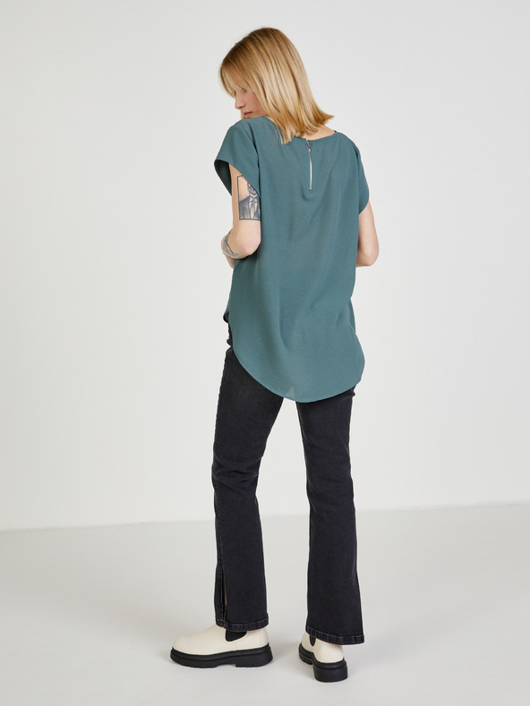 ONLY Zelená halenka se zipem v zadní části ONLY Vic