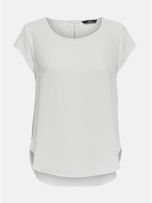 ONLY Krémová halenka se zipem v zadní části ONLY Vic