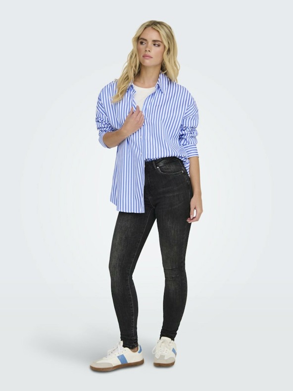 Jacqueline de Yong Bílo-modrá dámská pruhovaná košile JDY Vesper