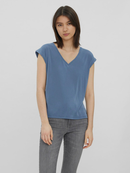 Vero Moda Modré dámské tričko Vero Moda Filli