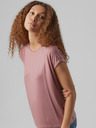 Vero Moda Růžové dámské tričko Vero Moda Ava