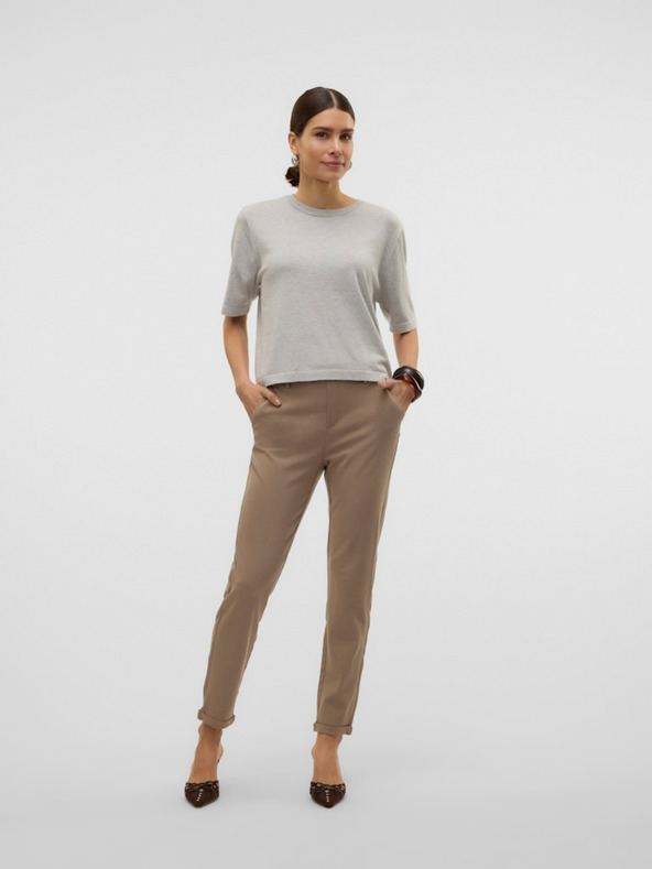 Vero Moda Hnědé dámské kalhoty Vero Moda Maya