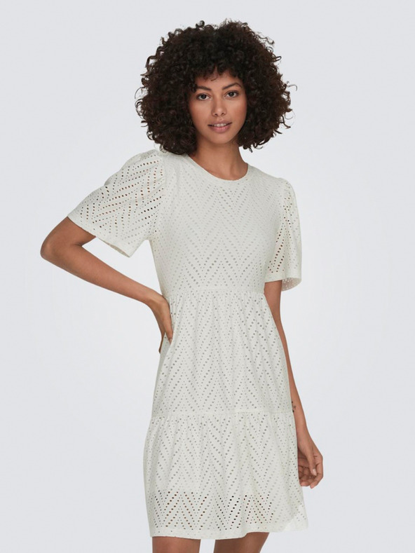 Jacqueline de Yong Bílé dámské šaty JDY