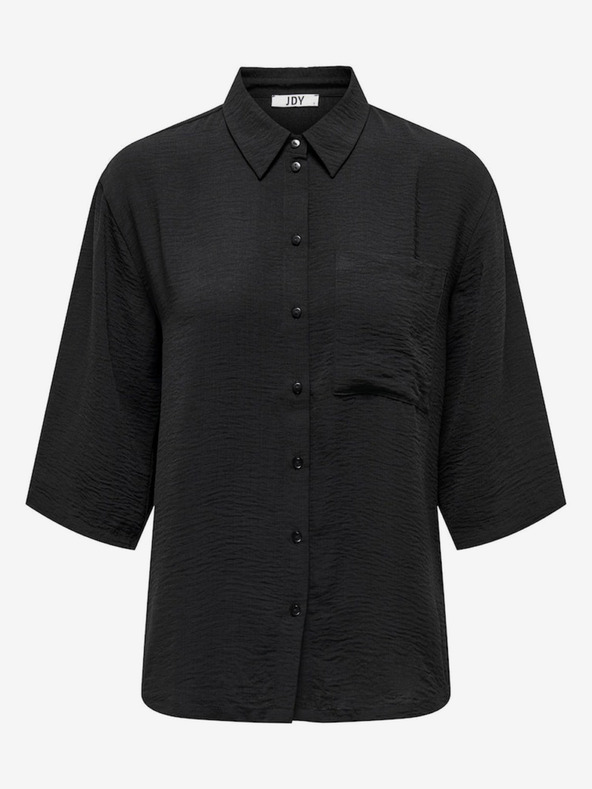 Jacqueline de Yong Černá dámská košile s krátkým rukávem JDY