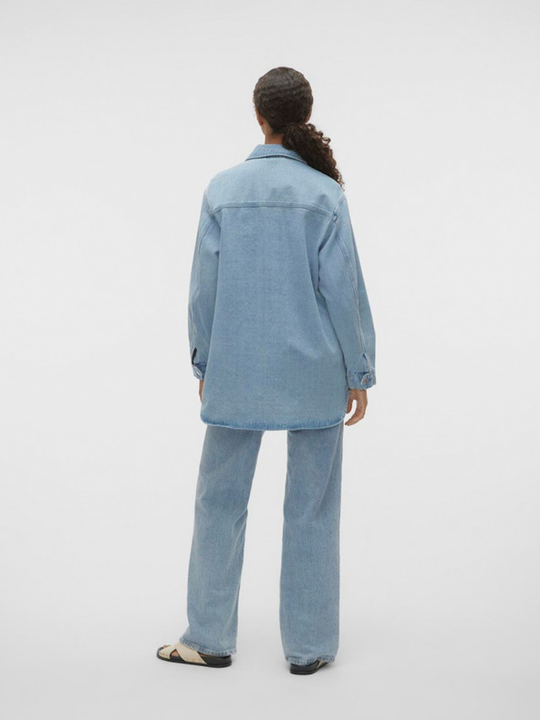 Vero Moda Světle modrá dámská džínová košilová bunda Vero Moda Naya