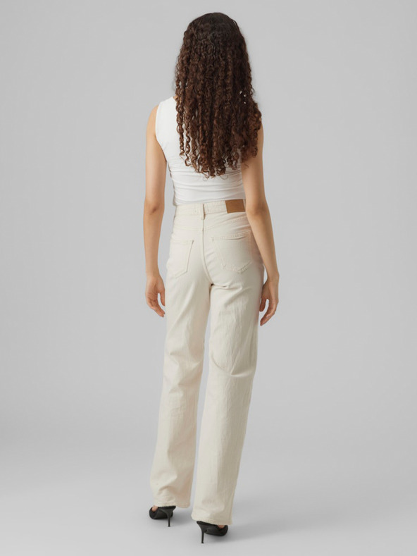 Vero Moda Krémové dámské džíny Vero Moda Tessa