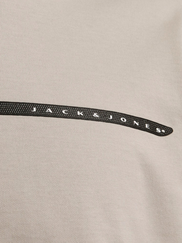Jack & Jones Béžové pánské tričko Jack & Jones Fusion