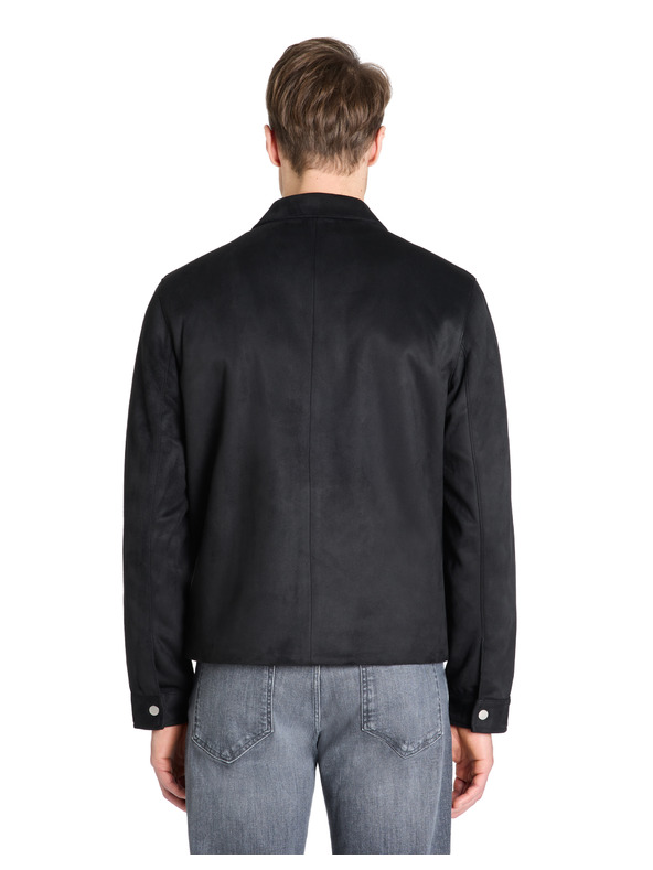 Celio Černá pánská bunda v semišové úpravě Celio Lufaster