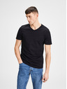 Jack & Jones Sada dvou černých basic triček s véčkovým výstřihem Jack & Jones