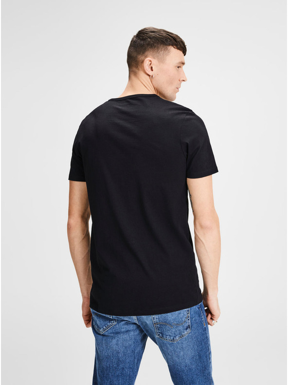 Jack & Jones Sada dvou černých basic triček s véčkovým výstřihem Jack & Jones