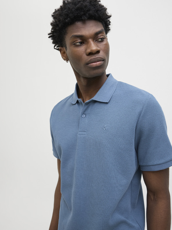 Jack & Jones Modré pánské polo tričko Jack & Jones