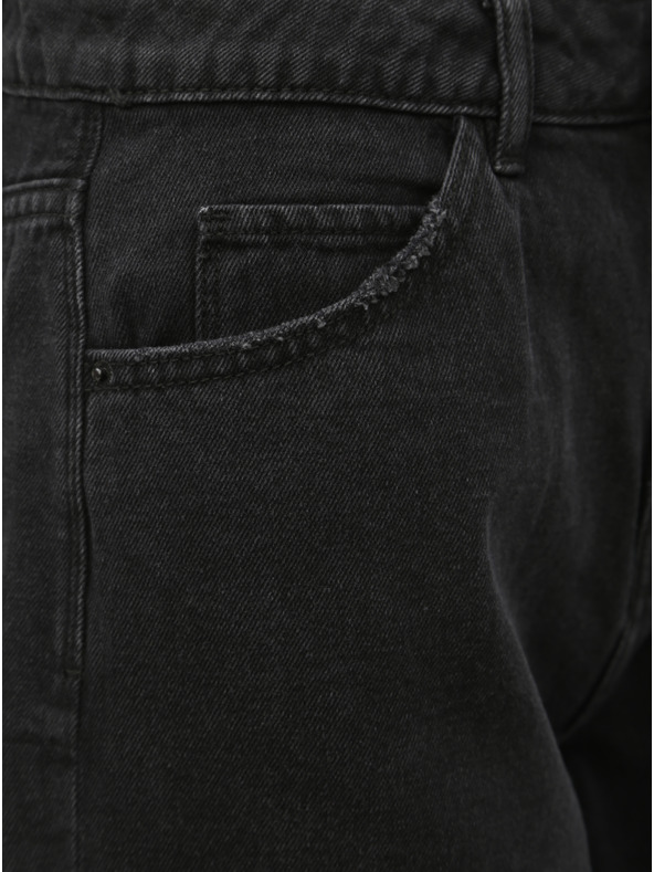 Vero Moda Černé džínové kraťasy s vysokým pasem VERO MODA Nineteen