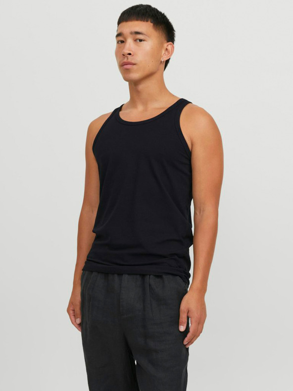 Jack & Jones Černé basic tílko Jack & Jones