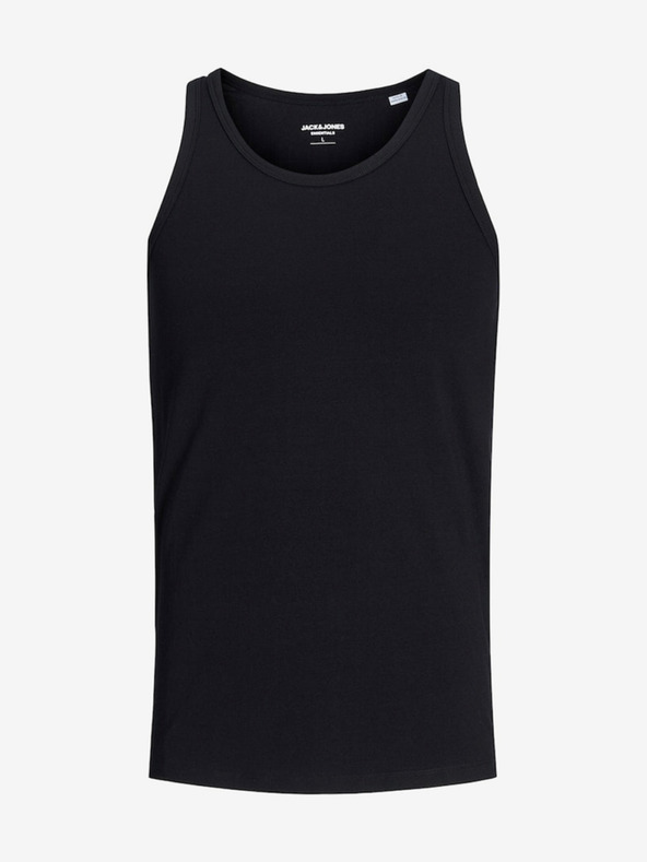 Jack & Jones Černé basic tílko Jack & Jones