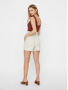 Vero Moda Béžové pruhované kraťasy s vysokým pasem VERO MODA Gally