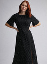 Dorothy Perkins Černé puntíkované midišaty Dorothy Perkins