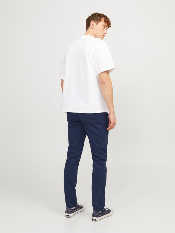 Jack & Jones Tmavě modré chino kalhoty Jack & Jones Marco