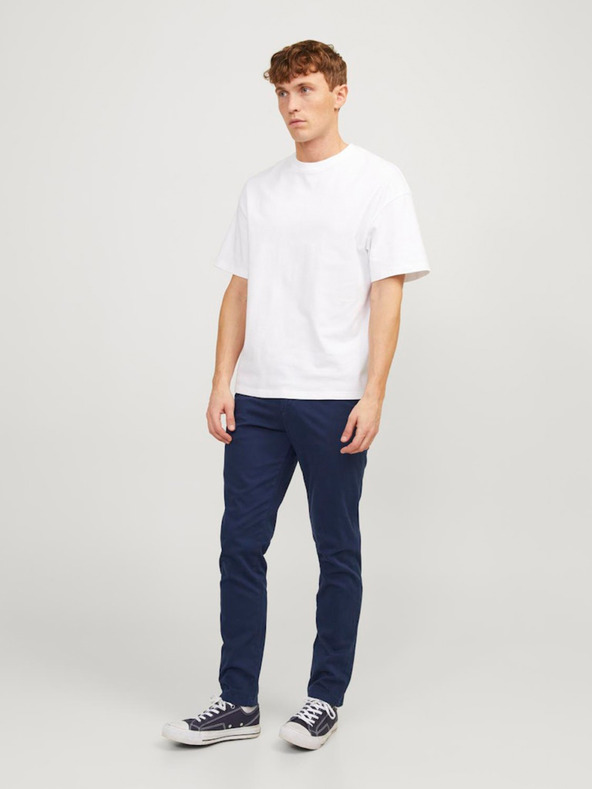 Jack & Jones Tmavě modré chino kalhoty Jack & Jones Marco