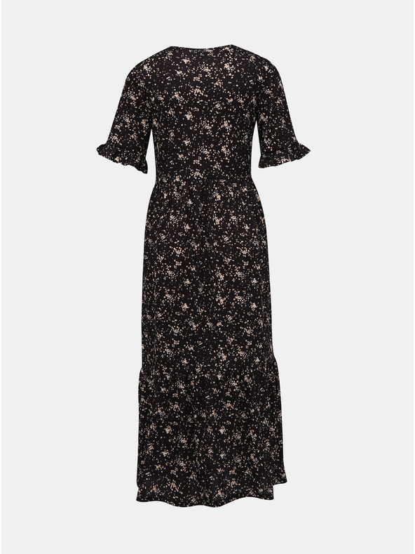 Miss Selfridge Černé vzorované maxi šaty Miss Selfridge