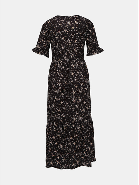 Miss Selfridge Černé vzorované maxi šaty Miss Selfridge
